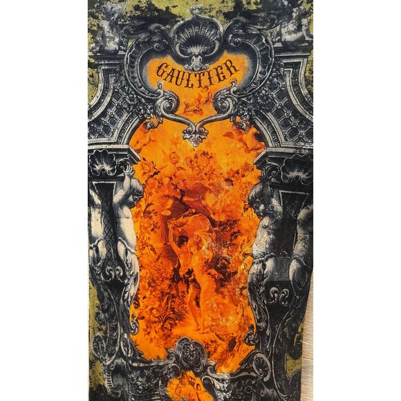 JEAN PAUL GAULTIER The Long Khaki Médaillon MESH Dress SIZE L - Picture 5 of 9